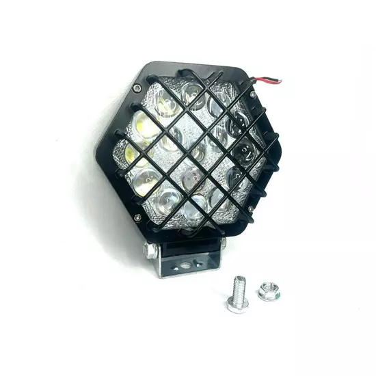 Фара LED 96W шестикутна з решіткою лінза