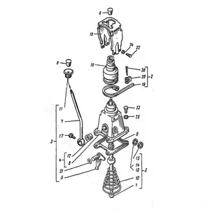 Коробка Т-25 передач. Важелі перемикання КПП. Коробка Т-25 передач. Важелі перемикання КПП.