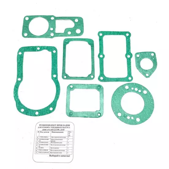 Набір прокладок МТЗ ТНВД Пароніт